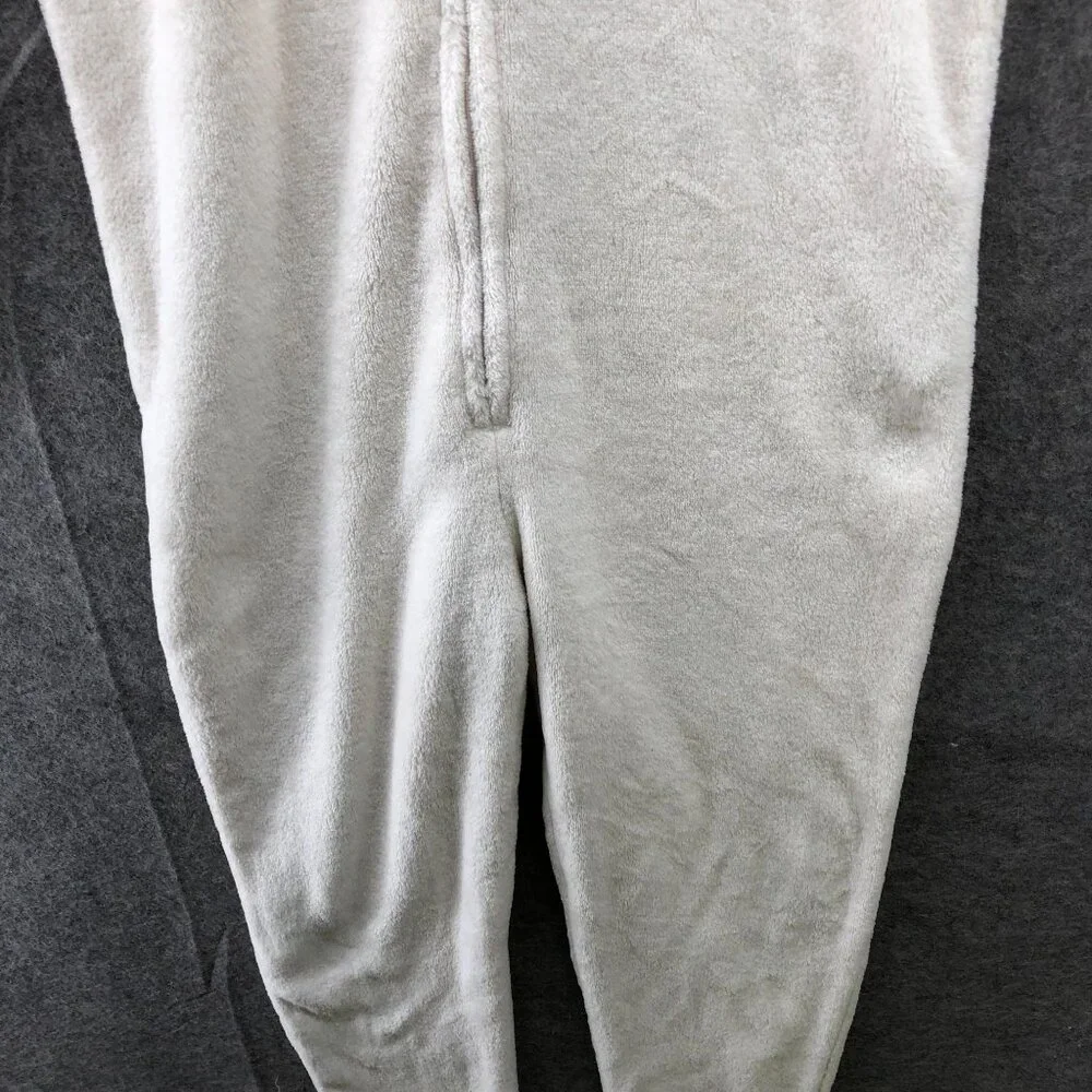 Gap Girls Size 12 One Piece Fleece Pajama Jumpsuit Unicorn Hooded‎ Plush Ivory